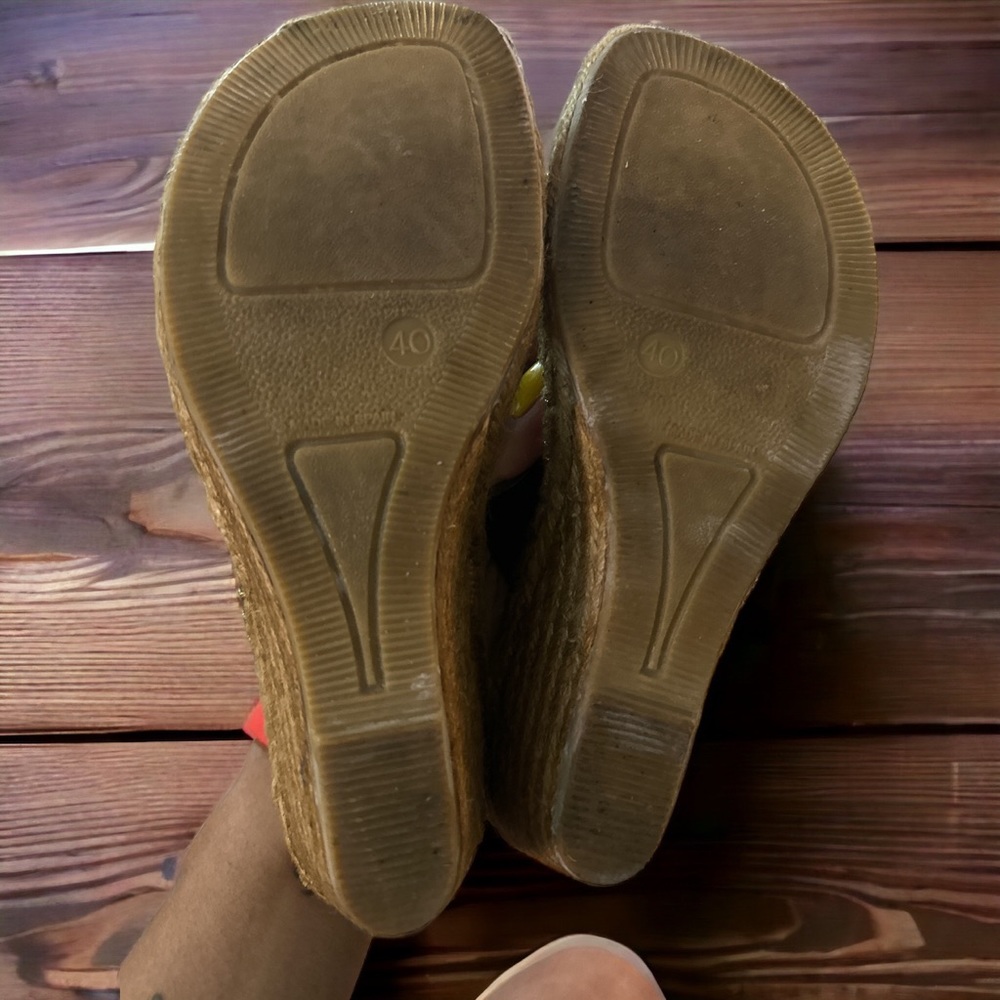 Burberry: Nova Check Leather Espadrille Wedge Sandals ๐๐ฌ๐ง - Picture 6 of 6